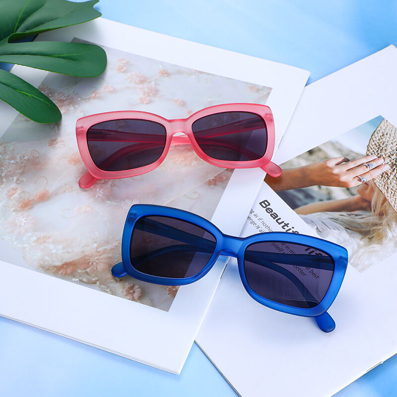 جوليا نظارة شمسية مستطيلة باللون الأزرق والرمادي للجنسين