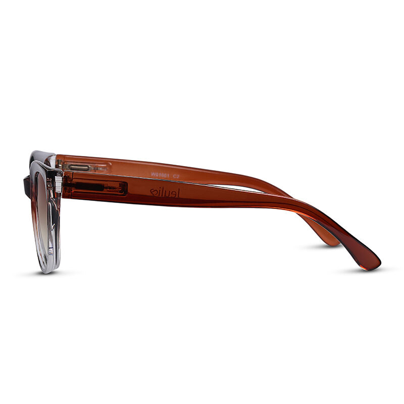 Jeulia Damskie okulary przeciwsłoneczne Cat Eye brązowe gradientowe