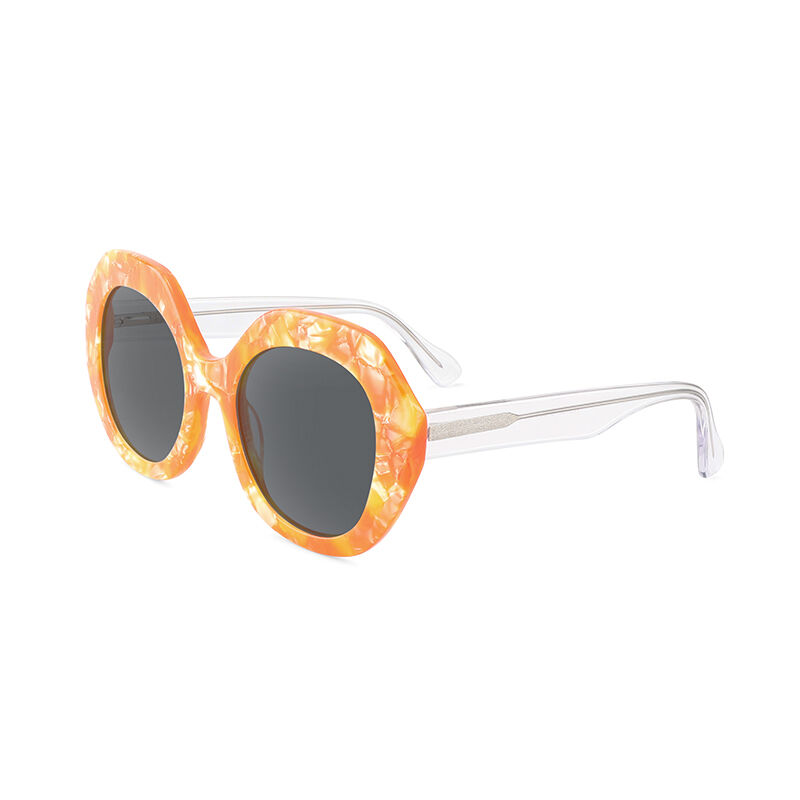 Jeulia "Królowa imprez" Kocie oko Okulary przeciwsłoneczne z polaryzacją Orange Tortoise Unisex