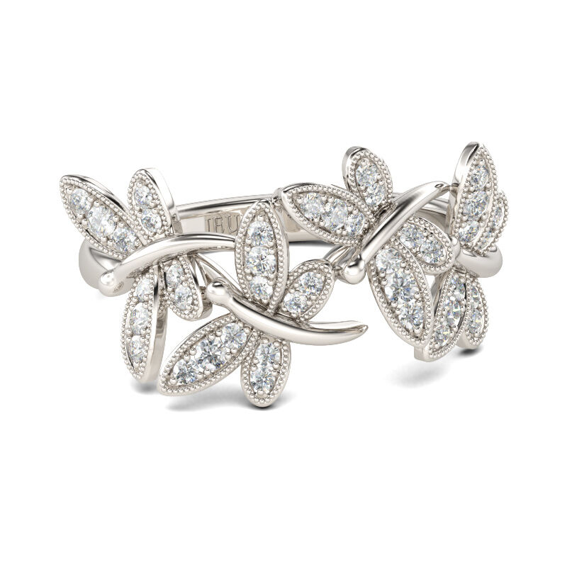 Jeulia Dragonfly Sterling Silver Band