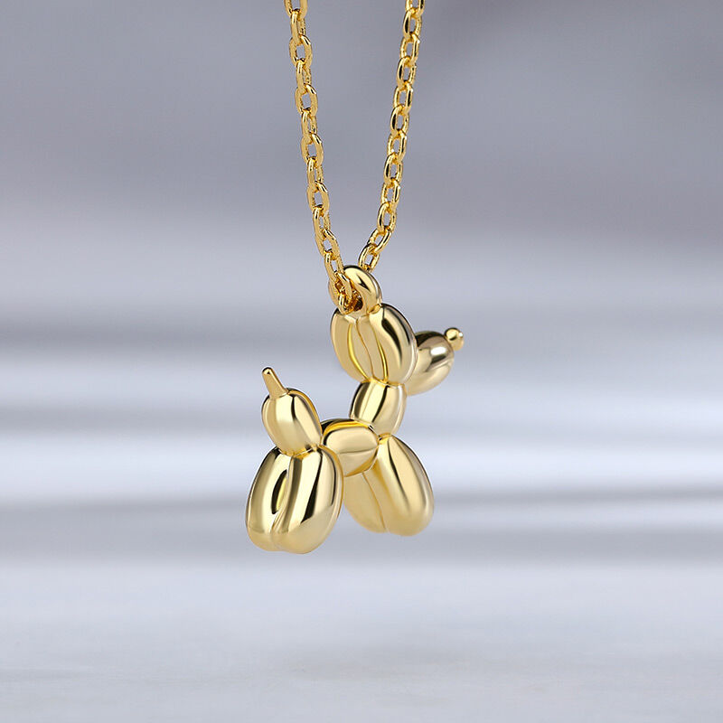 Jeulia "Balloon Dog" Sterling Silver Necklace