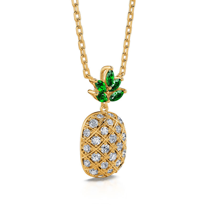 Jeulia "A Trip of Summer" Ananas Sterling Silver Halsband