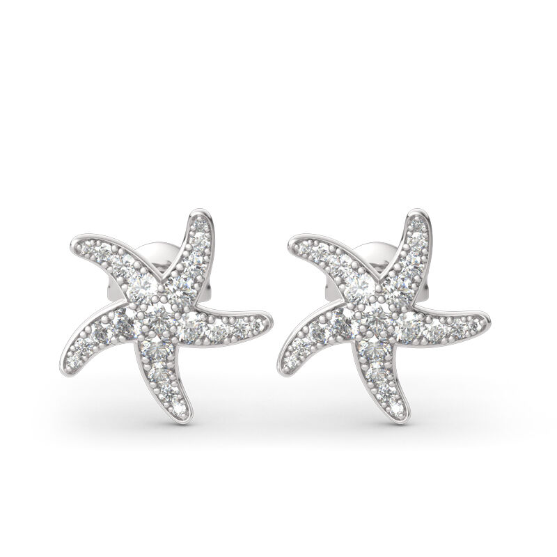 925 Sterling Silver Starfish Post Earrings – Nautical Summer Beach Studs, Made In Thailand