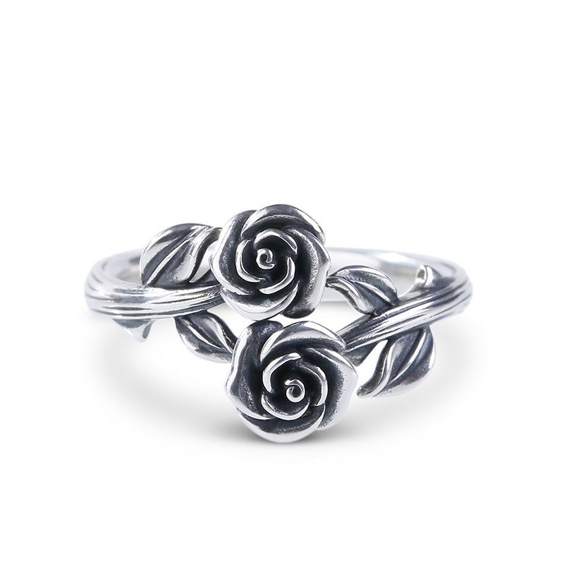 Jeulia Romantic Rose Sterling Silver jewelry Set