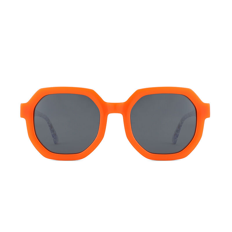 Jeulia "Sunshine" Geometric Orange Polarized Unisex Sunglasses