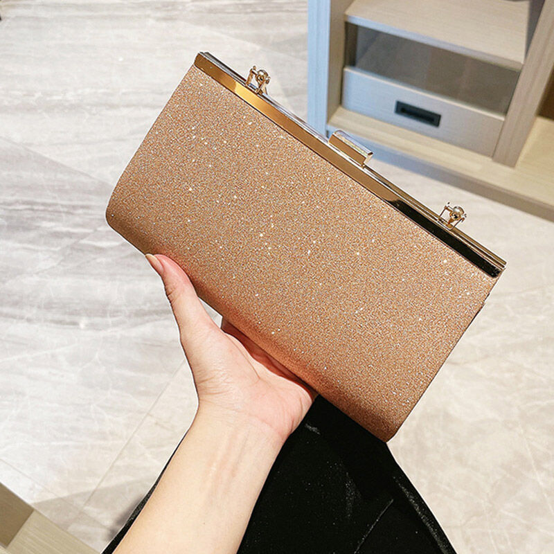Jeulia Glitter Sparkling Envelope Handbag Clutch Purse Evening Bag