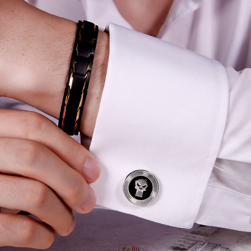 Jeulia "Punisher" Vintage Copper Men's Cufflinks