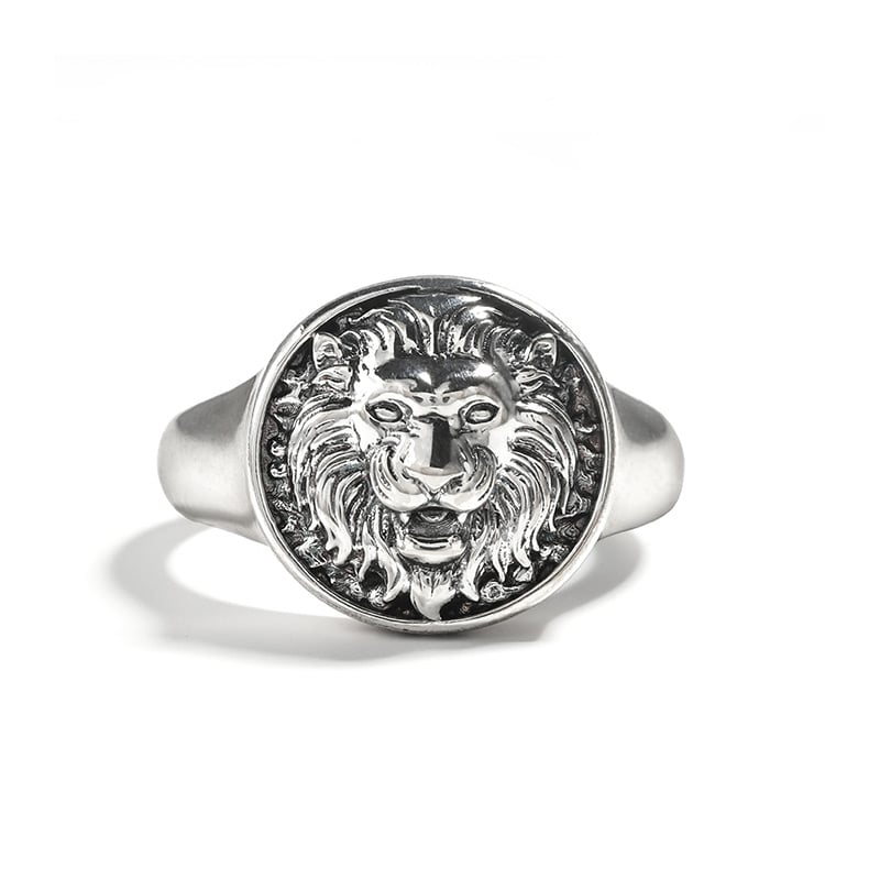 Jeulia "King of Beasts" Lion Sterling Silver Men's Ring