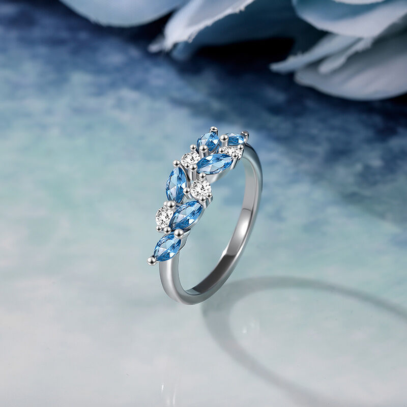 Jeulia Olivetta Bague Femme Personnalisée Argent Sterling