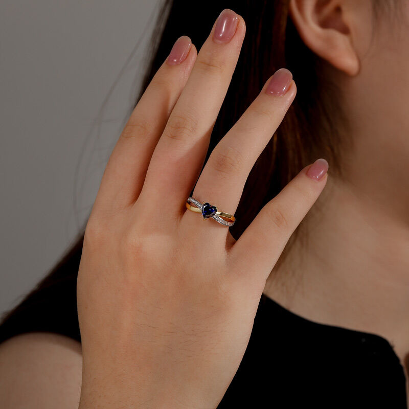 Jeulia Bague Cœur Infini Twist Simple Personnalisée
