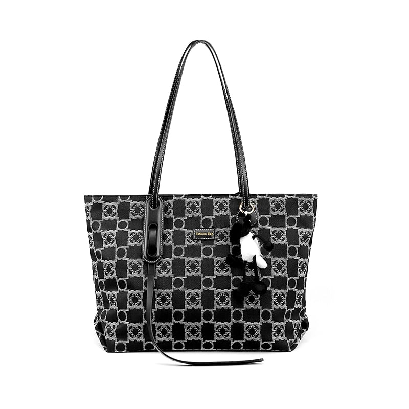 Jeulia Monogram Oversized Tote Bag Shopping Bag Large Handbag