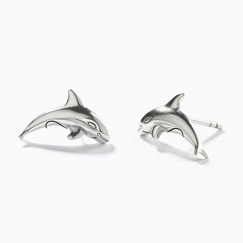 Jeulia "Small Orca" Sterling Silver Earrings