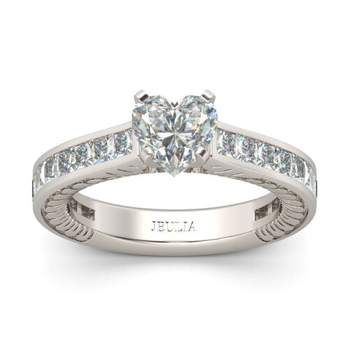Jeulia Heart Cut Sterling Silver Ring - Jeulia Jewelry