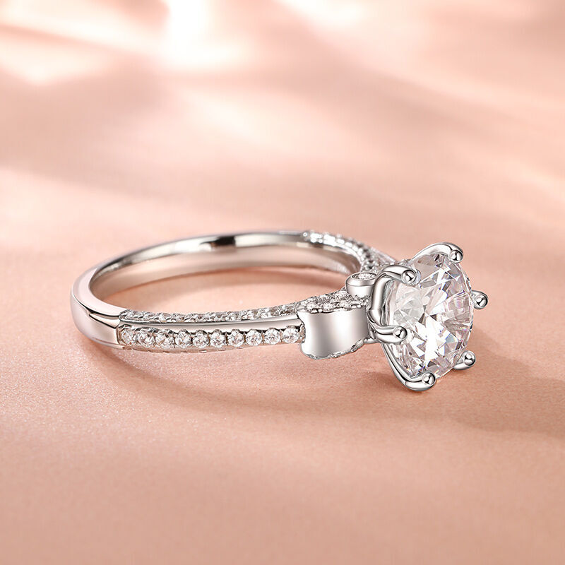 Jeulia Simple Bowknot Custom Solitaire Engagement Ring