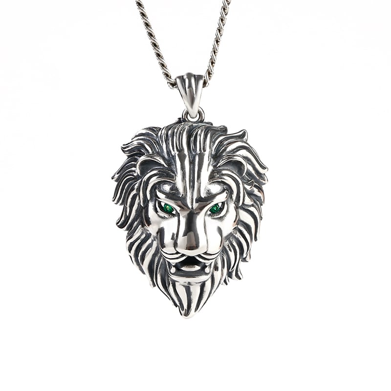 Jeulia Lion Sterling Silver Men's Necklace