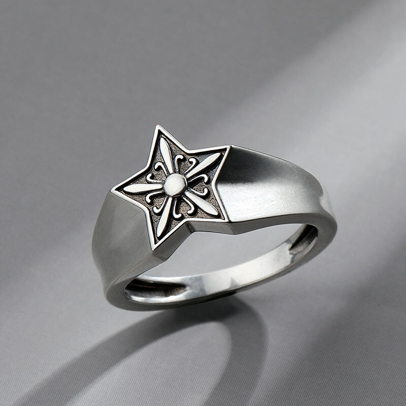 Jeulia "Royal Star" Sterling Silver Ring