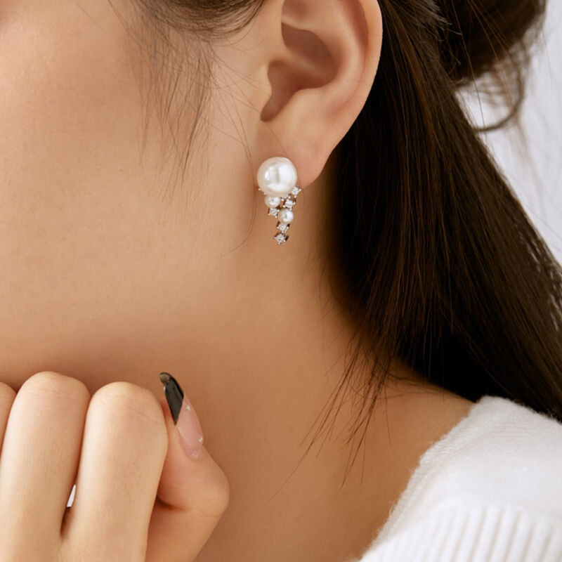 Jeulia "Skimmer" Pärla Sterling Silver Örhängen