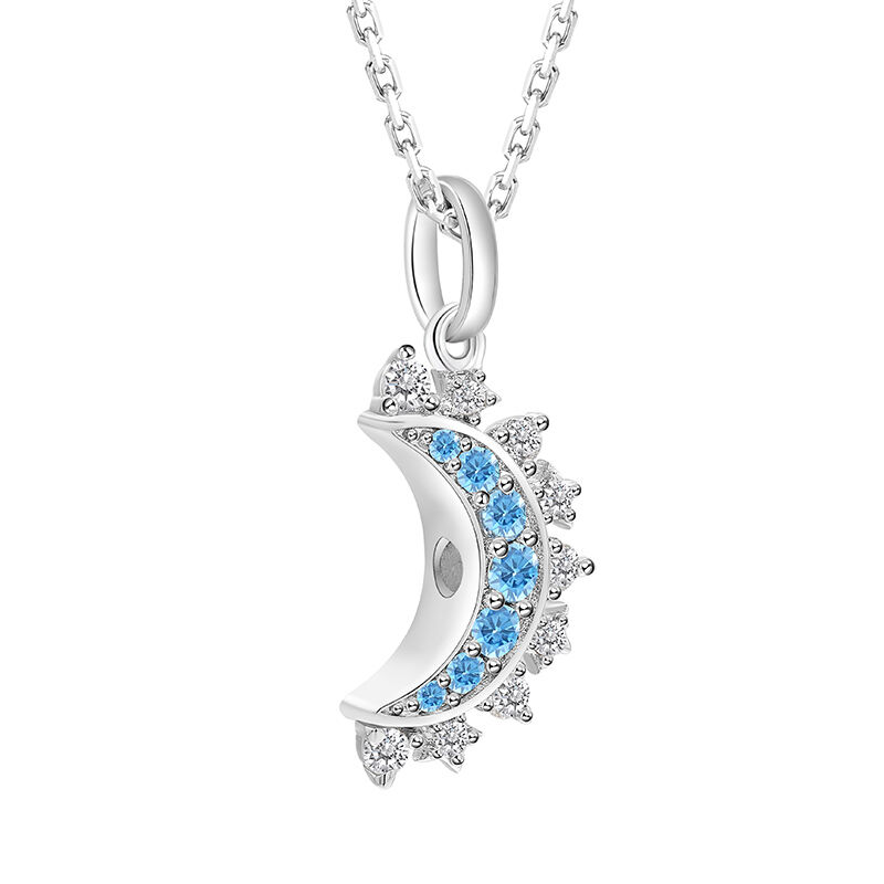 Jeulia Celestial Moon Friendship Necklace Sterling Silver Magnetic