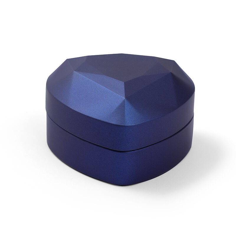 Jeulia Caja de Anillo de Moda en Forma de Corazón Azul con Luz LED