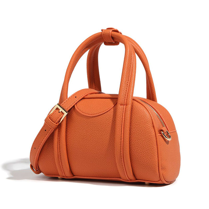 Jeulia Mini Modern Handbag Bowling Bag With Lock