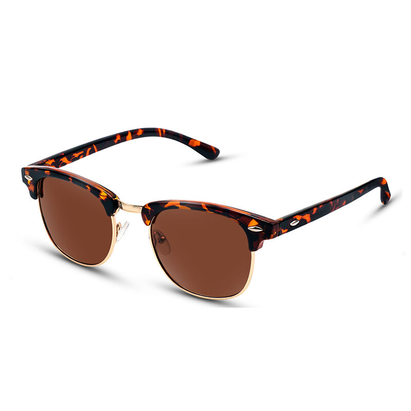 Jeulia "Well-cultured" Square Tortoise/Brown Unisex Sunglasses