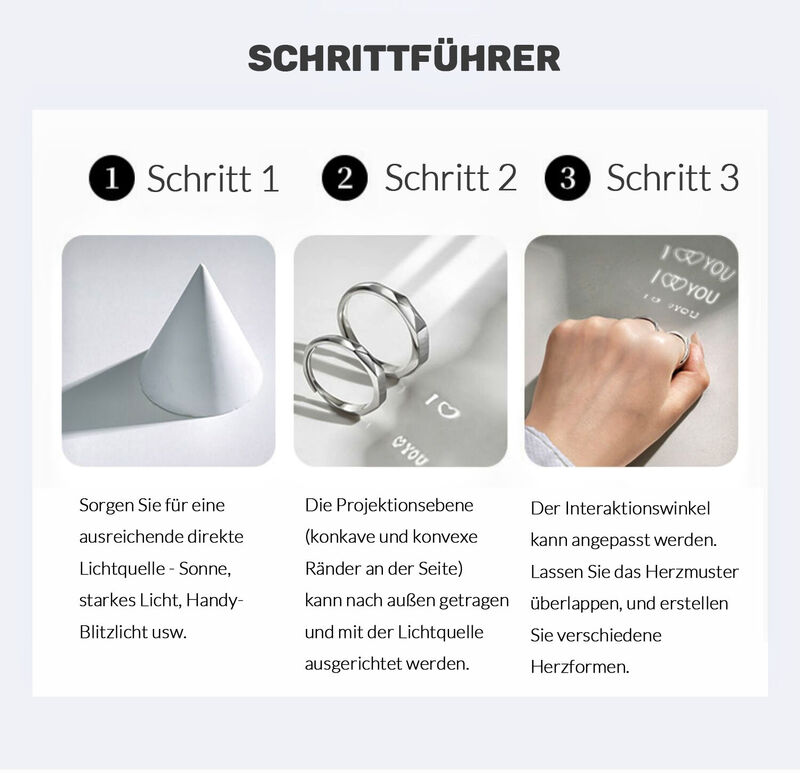 Jeulia Einfache "Liebe Projektion Ring" Männer Ehering Sterling Silber