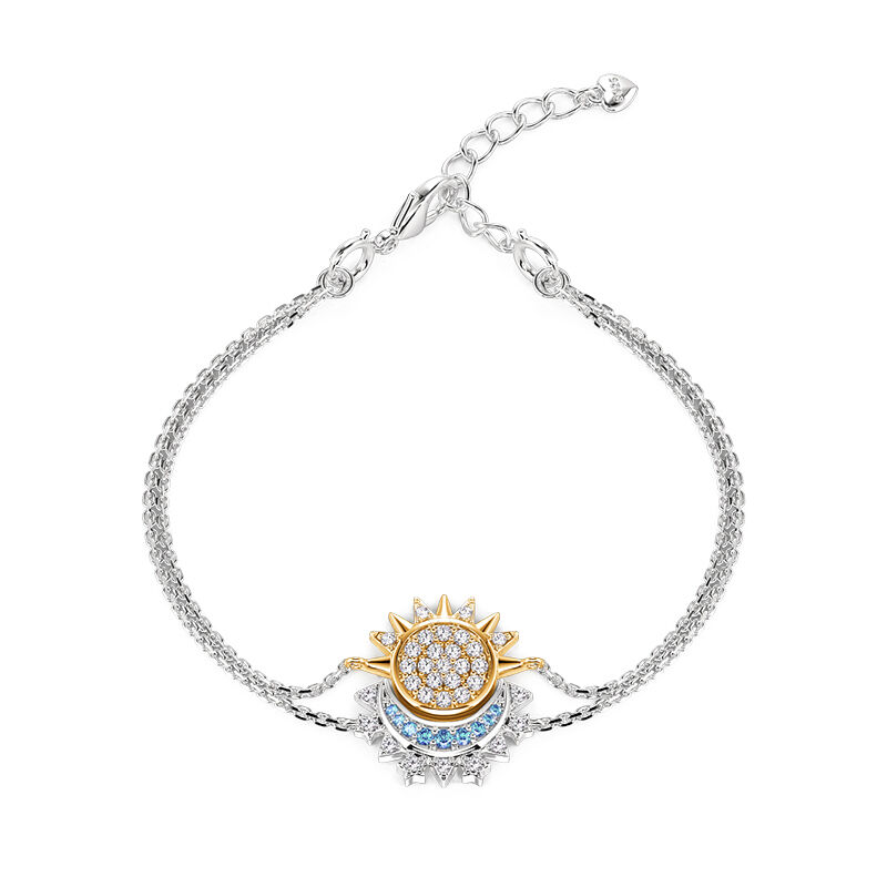 Jeulia Sole e Luna Bracciali Sovrapponibili