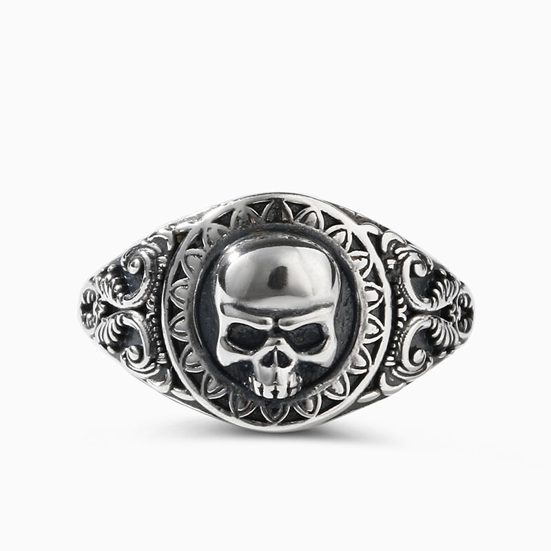 Jeulia "Micro Reaper" Skull Sterling Silver Ring