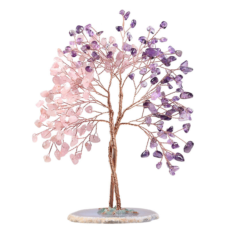 Jeulia "Relaxation & Kindness" Natural Crystal Feng Shui Tree