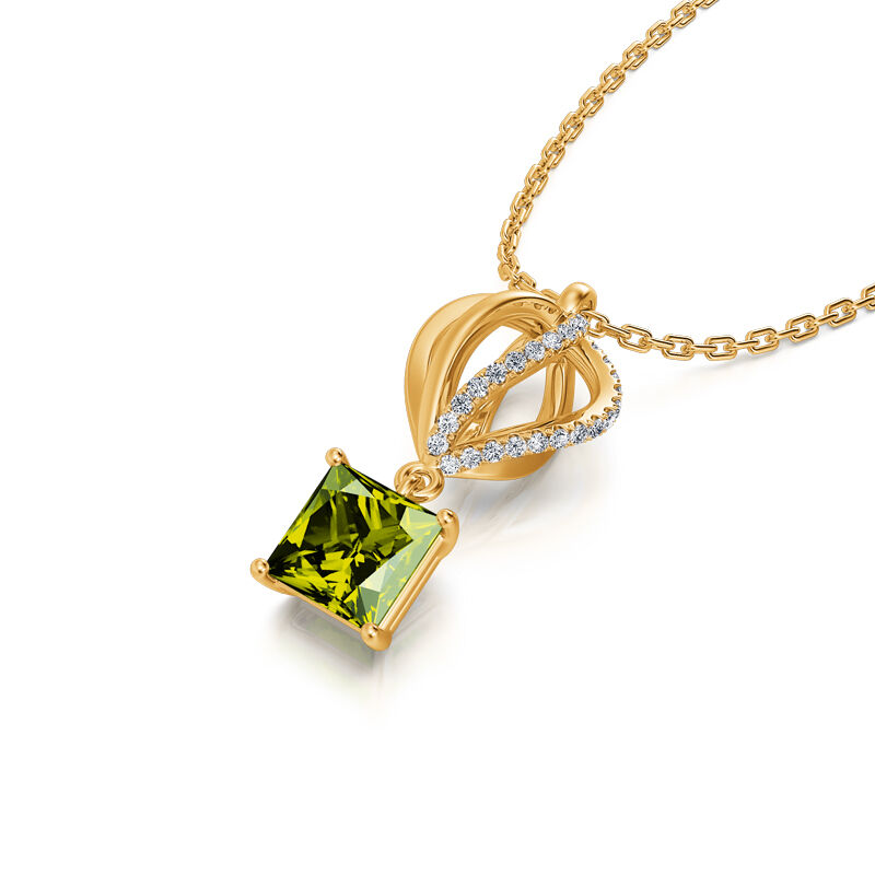 Jeulia "Adventure" Hot Air Balloon Princess Cut Sterling Silver Necklace