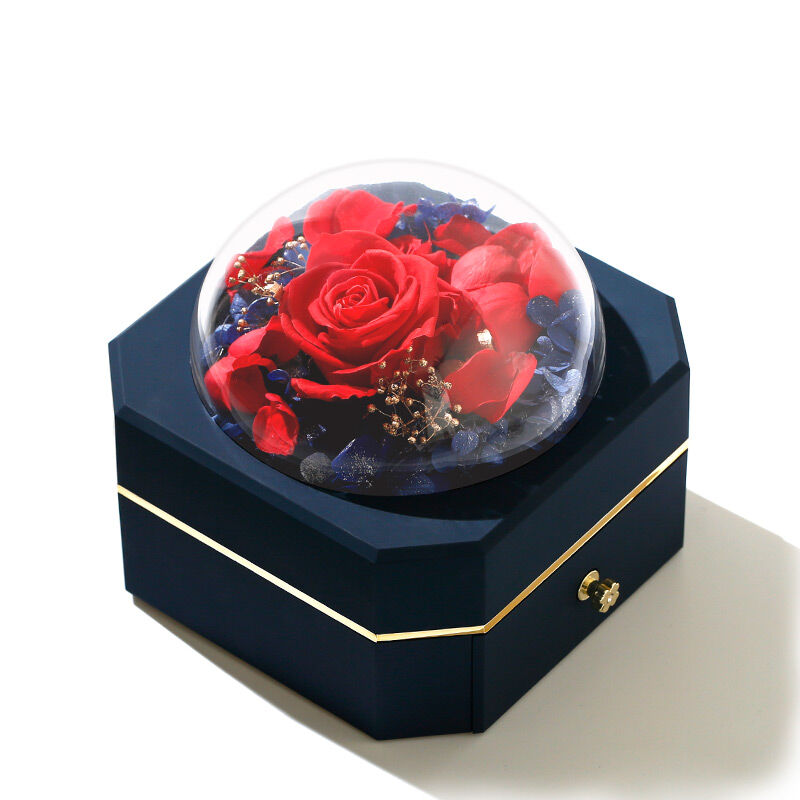 Jeulia Eternal Rose Fleur Boîte de Rangement de Bijoux