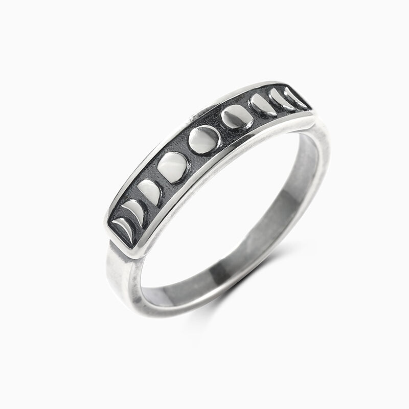 Jeulia "Mondphase" Sterling Silber Zierlicher Ring