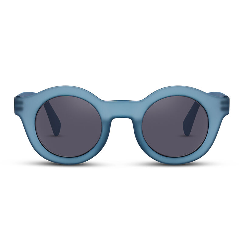 جوليا نظارة شمسية مستديرة صغيرة باللون الأزرق والرمادي للنساء