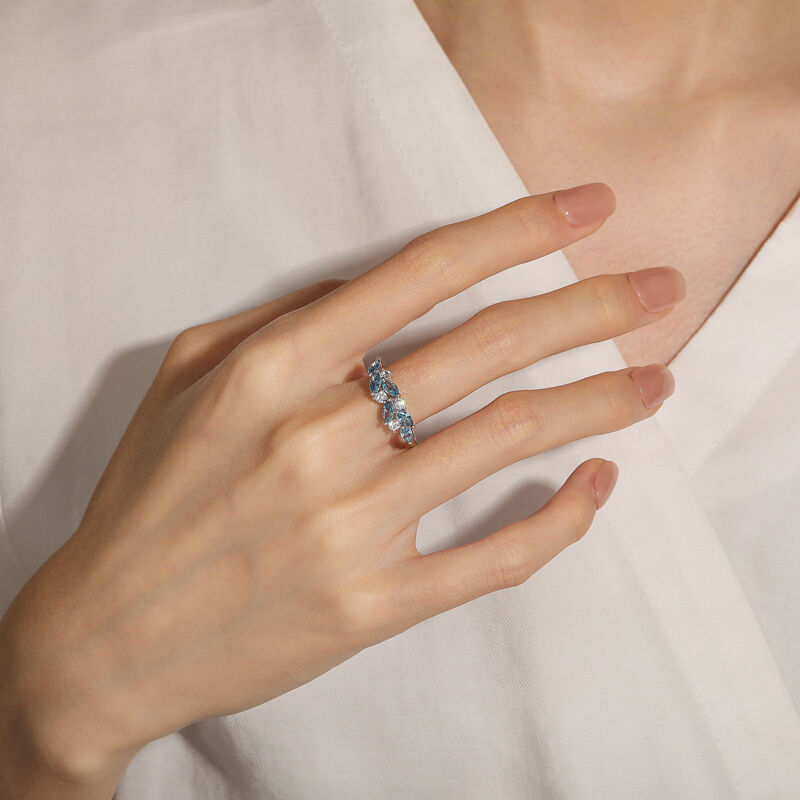 Jeulia Olivetta Bague Femme Personnalisée Argent Sterling