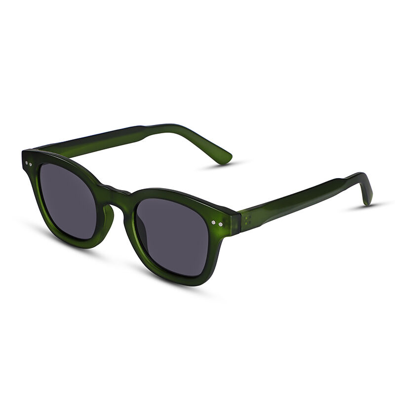 Jeulia Okulary przeciwsłoneczne uniwersalne Kwadratowe zielone/szare