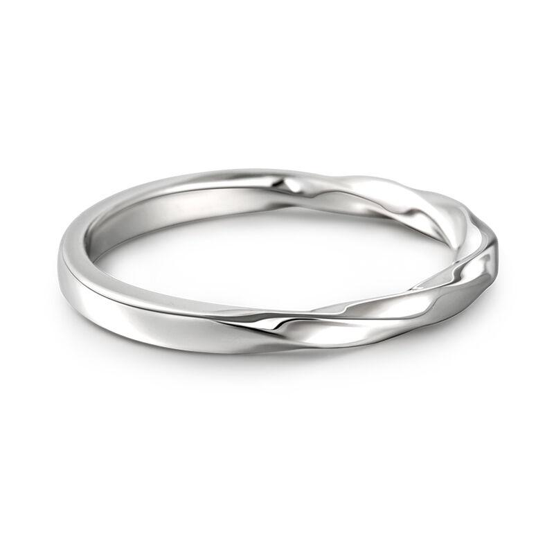 Jeulia "Love Entwined" Sterling Silver Men's Band