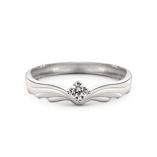 Jeulia Crown Promise Adjustable Sterling Silver Ring
