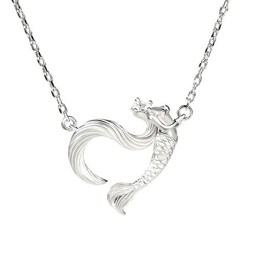 Jeulia "Dancing by the Moonlight" Mermaid Necklace