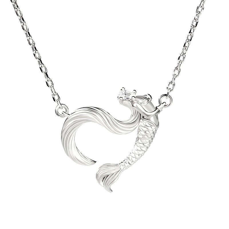 Jeulia "Dancing by the Moonlight" Mermaid Necklace