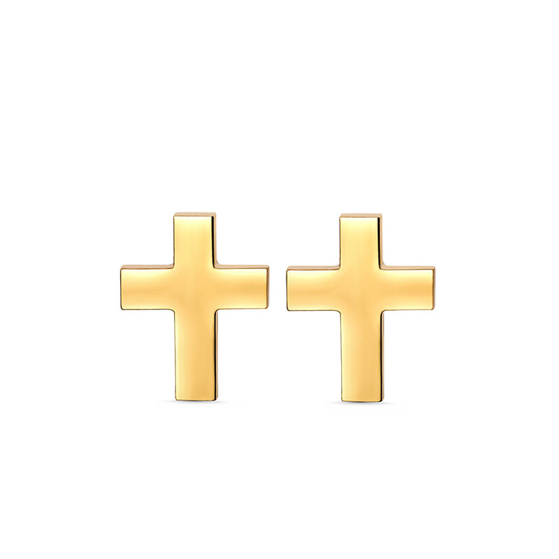 Jeulia 十字架 クロス ステンレス メンズ スタッドピアス