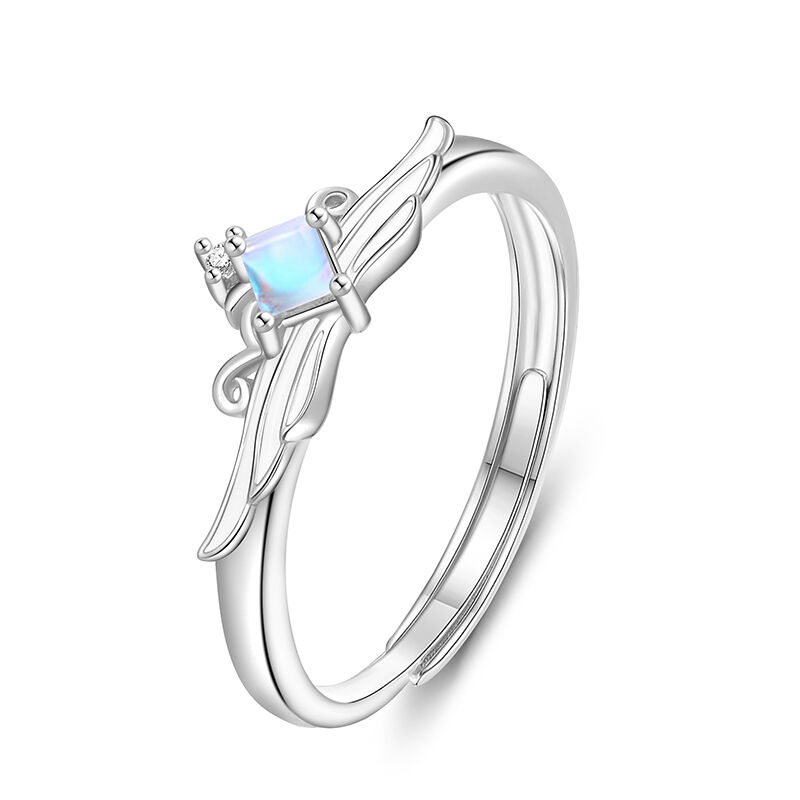 Jeulia Simple Princess Crown Adjustable Women Ring Sterling Silver