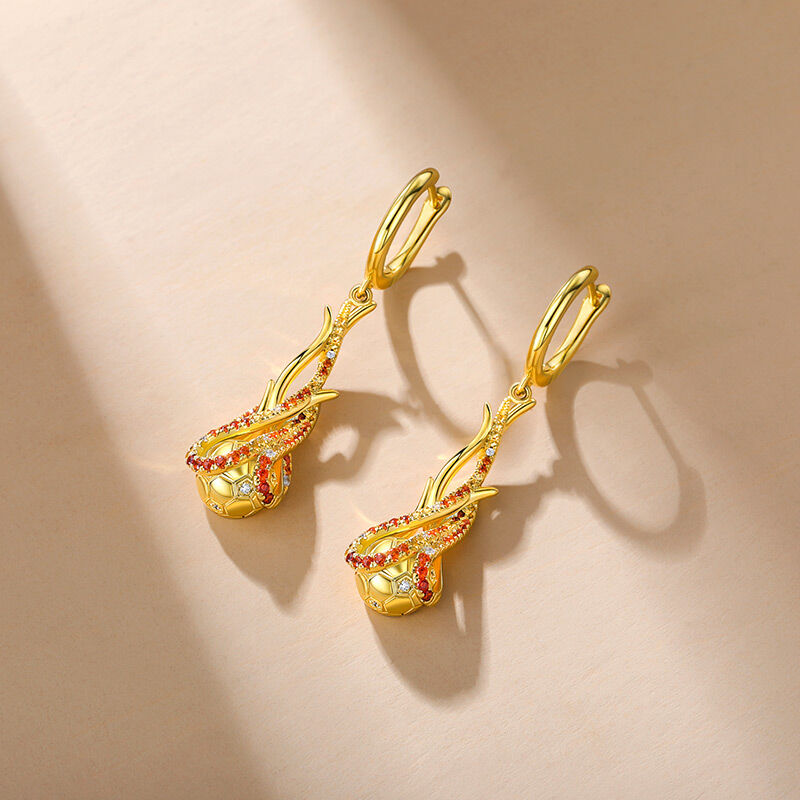 Jeulia "Blazing Football" Sterling Silver Jewelry Set