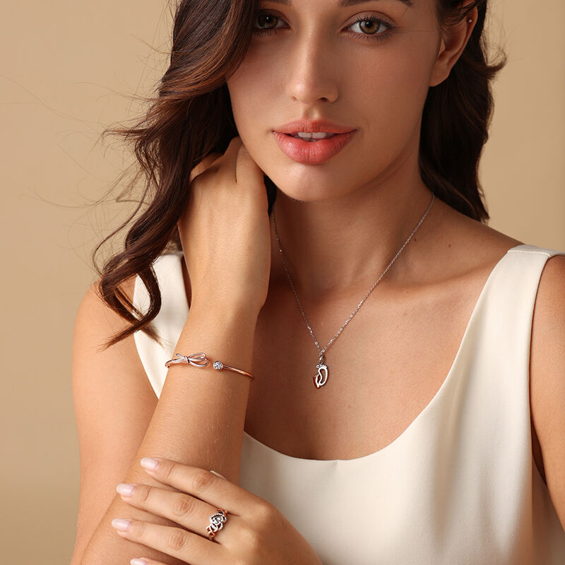 Jeulia "Knot Of Love" Sterling zilveren armband