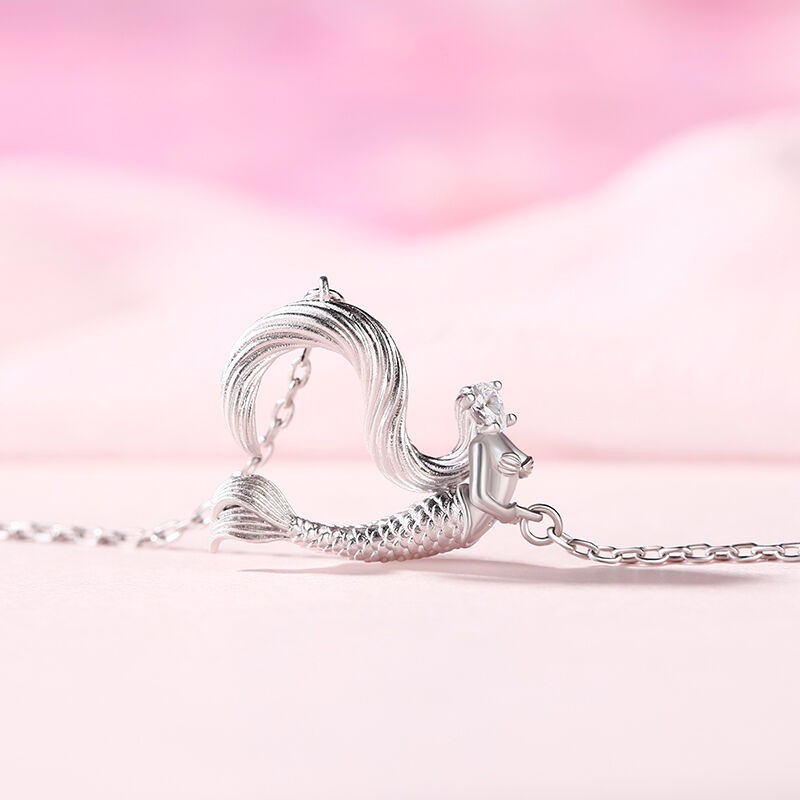 Jeulia "Dancing by the Moonlight" Mermaid Necklace