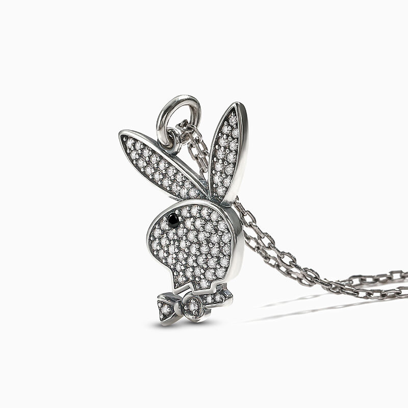 Jeulia Collar precioso con forma de conejo de plata de ley para regalar a un ser querido