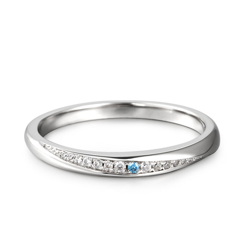 Jeulia "True Love is Forever" Sterling Silver Women's Band