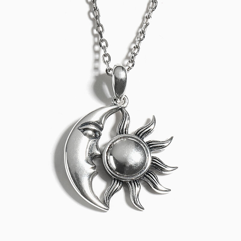 Jeulia "Mond & Sonne" Keltische Sterling Silber Halskette