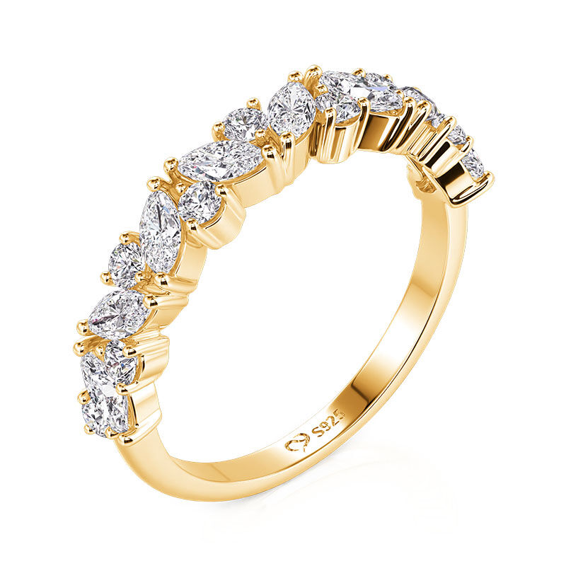 Jeulia Stackable Eternity Ring for Women Sterling Silver