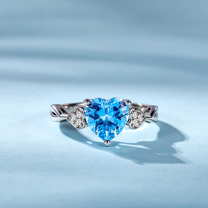 Jeulia Twisted Custom Heart Shaped Engagement Ring