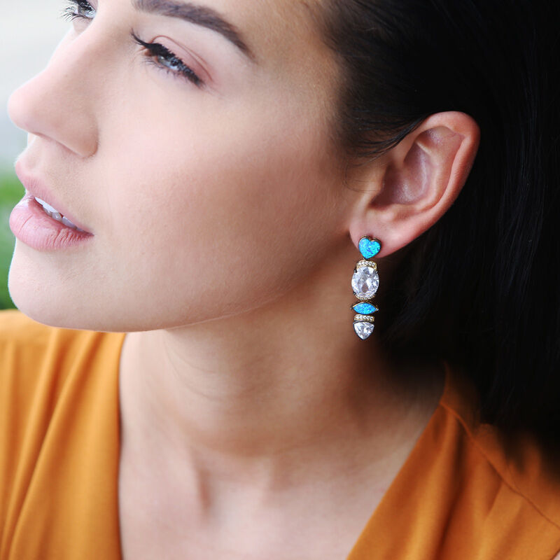 Jeulia Twinkle Twinkle Opal Earrings